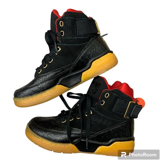 Patrick Ewing Rick Ross black red gold 33 Hi top basketball shoe men’s size 7 - Picture 5 of 10